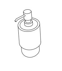DISPENSER IN SOLID SURFACE (BICCHIERE BIANCO MATT/DISPENSER NERO MATT) BIANCO MATT/NERO MATT
