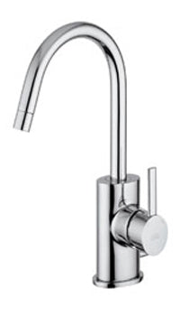 MISCELATORE LAVABO GIREVOLE ELLITTICO SENZA SCARICO CON TONDA BERRY CROMO