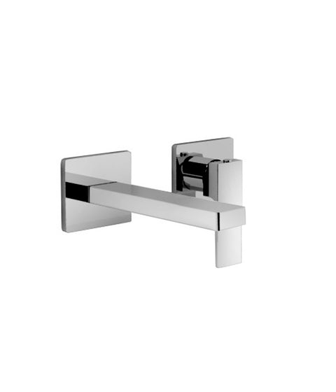 MINT ACCIAIO MISCELATORE LAVABO DA PARETE ACCIAIO SPAZZOLATO