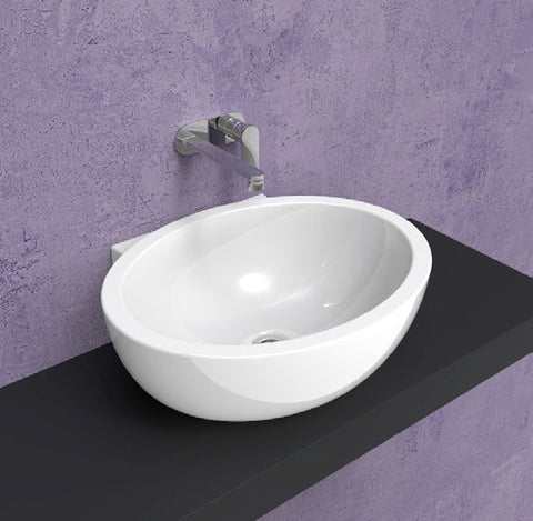 Lavabo Dip Foro Centrale Bianco