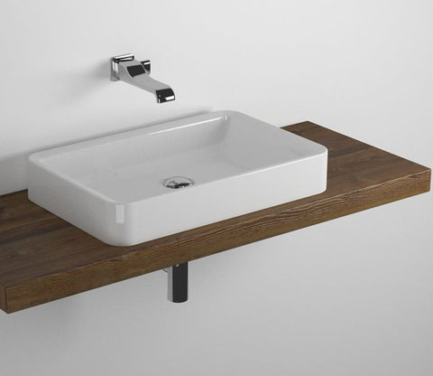 Mensola Forty6 80 250 Per Lavabo Nile Bianco