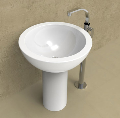 Colonna Per Lavabo Fonte Bianco 1s