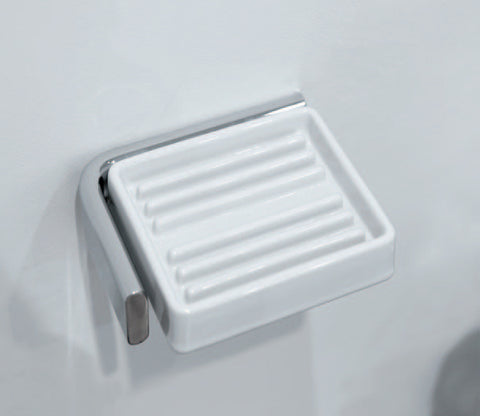 noke Portasapone Ceramica Cromo