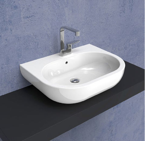 Pass Lavabo 62 Appoggio Sospeso Bianco