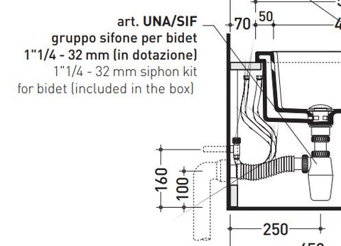 Sifone Bidet Una E Lavabo Void