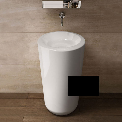 FLUID LAVABO FREESTANDING  CENTRO STANZA NERO