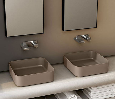 SHUI COMFORT LAVABO QUADRATO 40 CEMENTO