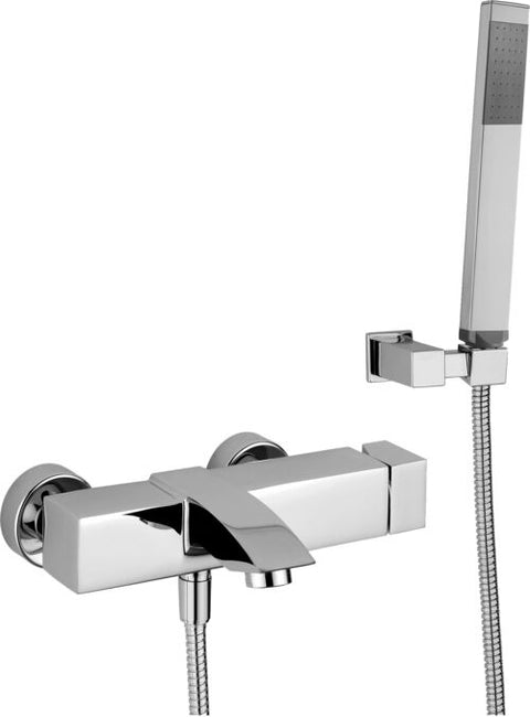 MISCELATORE VASCA CON DUPLEX LEVA CUBO LEVEL STEEL LOOKING