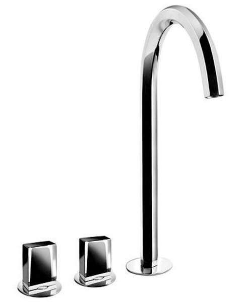 VENEZIA GRUPPO LAVABO ALTO 3 FORI NICKEL PVD