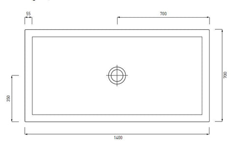 SESSANTA PIATTO DOCCIA 70X140 H6 CANAPA
