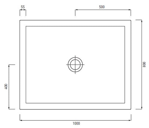SESSANTA PIATTO DOCCIA 80X100 H6 AGAVE