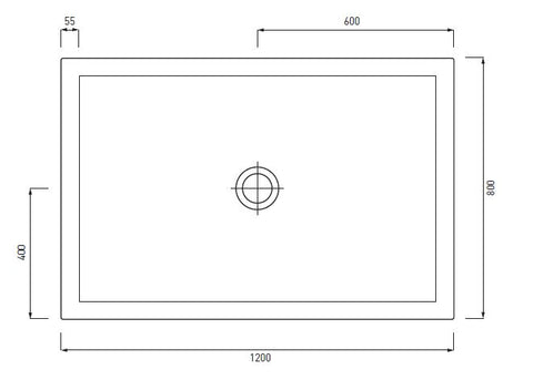 SESSANTA PIATTO DOCCIA 80X120 H6 AGAVE
