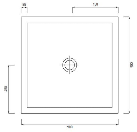 SESSANTA PIATTO DOCCIA QUADRATO 90X90 H6 BIANCO LUCIDO