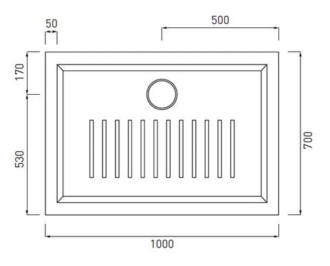 SETTANTA PIATTO DOCCIA 70X100 BIANCO