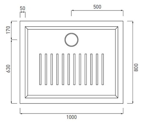 SETTANTA PIATTO DOCCIA 80X100 BIANCO