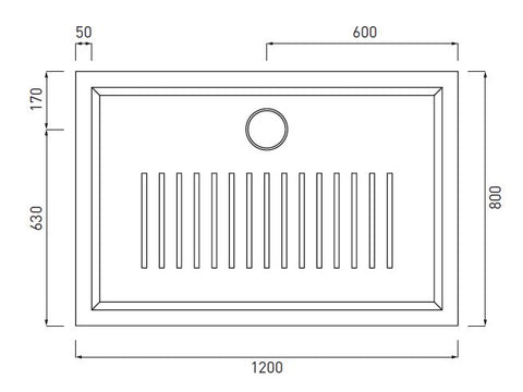 SETTANTA PIATTO DOCCIA 80X120 BIANCO