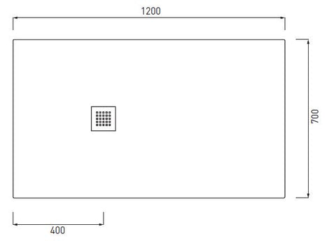 VENTICINQUE PIATTO DOCCIA 70X120 BIANCO MATT