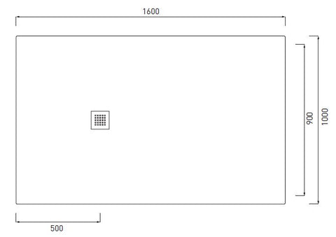 VENTICINQUE PIATTO DOCCIA 100X160 BIANCO MATT