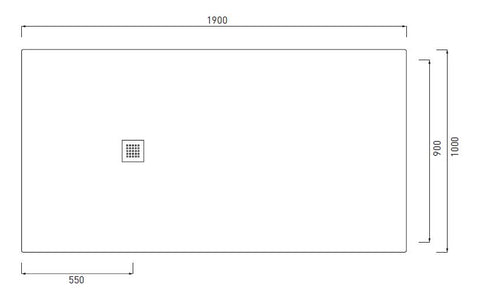 VENTICINQUE PIATTO DOCCIA 100X190 NERO MATT