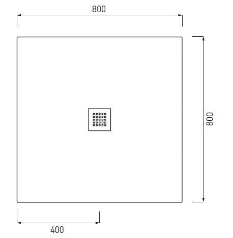 VENTICINQUE PIATTO DOCCIA 80X80 NERO MATT