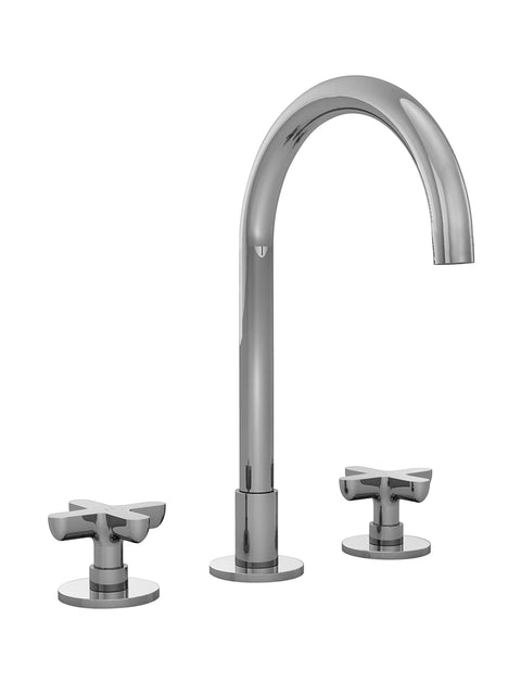 ICONA CLASSIC GRUPPO LAVABO 3 FORI  MATT GUN METAL PVD