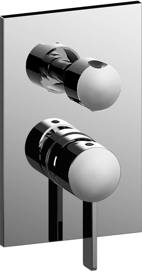 MISCELATORE INCASSO CON DEVIATORE CON 3 USCITE PIASTRA METALLO ROCK STEEL LOOKING