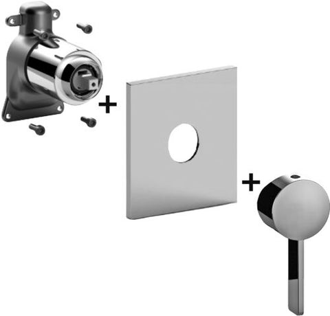 Set Esterno Mix Incasso Doccia 1 Uscita Piastra Abs Rock