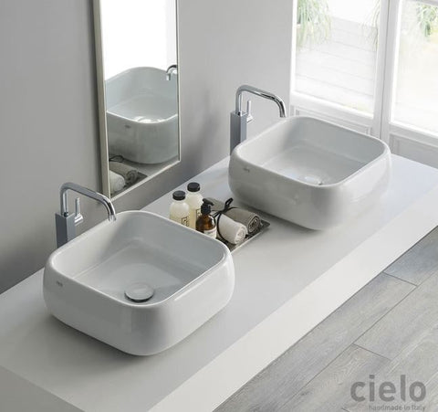 SHUI LAVABO D'APPOGGIO QUADRATO 40 POMICE