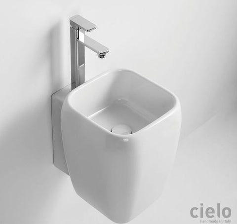 SHUI LAVABO  MEZZA COLONNA FORO RUB.  SOSPESO BIANCO
