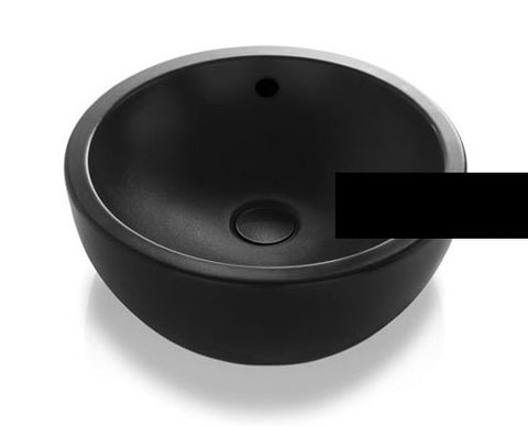 SHUI BACINELLA D’APPOGGIO SENZA TROPPO PIENO Ø40 NERO LUCIDO