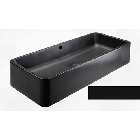 SHUI LAVABO DA APPOGGIO RETTANGOLARE 100  NERO