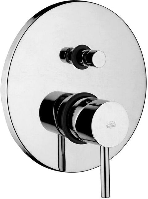 MISCELATORE INCASSO CON DEVIATORE STICK STEEL LOOKING
