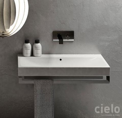 SMILE LAVABO SOSPESO/DA APPOGGIO 100 MONOFORO/7FORI BIANCO LUCIDO