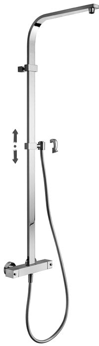 Colonna City Rettangolare Senza Soffione Senza Doccia Con Flx Silver Senza Deviatore Leq269rcr