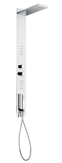 Colonna A Pannello Star Termostatica Rettangolare Con Doccia Premium E Flx Silver