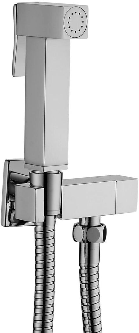 Set Bidet Tweet Square quadro Solo Acqua Fredda Con Doccia flx Cromato