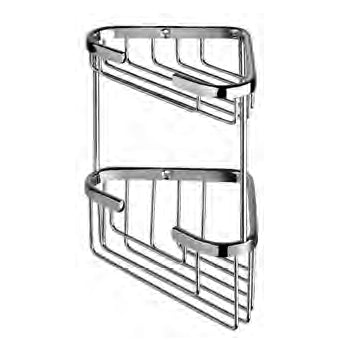 Griglia A Cestino In Metallo Triangolare Piccolo A 2 Ripiani 166x112x195