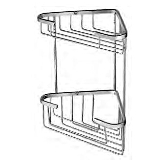 Griglia A Cestino In Metallo Triangolare Grande A 2 Ripiani 250x150x290