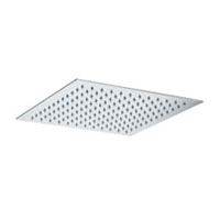 Soffione 300x300 Quadro Piatto Inox Zanzibar Con Snodo