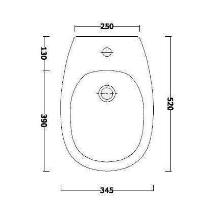 004 278 001 MILK BIDET SOSPESO 52x34 BIANCO LUCIDO NIC-Archigo.it