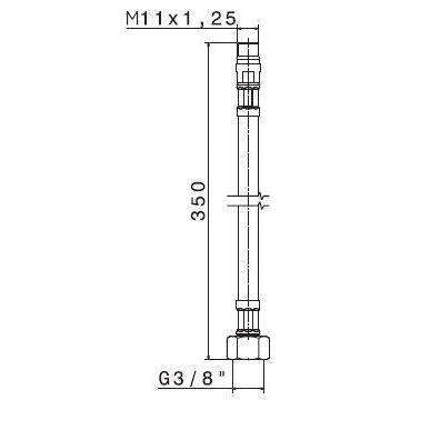 10404.00.000 FLESSIBILE ALIMENTAZIONE ø3/8"F M11x1,25 X MONOCOMANDO 2PZ NEWFORM-Archigo.it