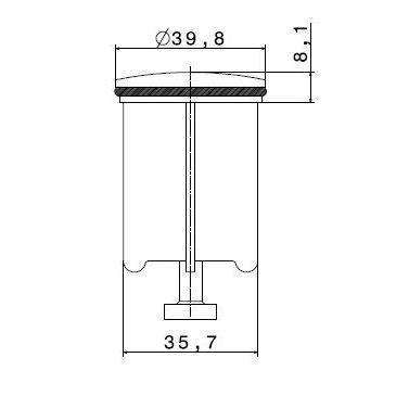 10659.31.028 TAPPO SCARICO SALTARELLO OTTONE CROMO SPAZZOLATO NEWFORM-Archigo.it
