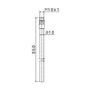 11061.61.020 TUBETTO C/OR M10x1 X MONOCOMANDO ORO LUCIDO 2PZ NEWFORM-Archigo.it