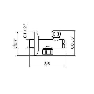 125.61.020 RUBINETTO SOTTOLAVABO + FILTRO ø1/2" ORO LUCIDO 2PZ NEWFORM-Archigo.it