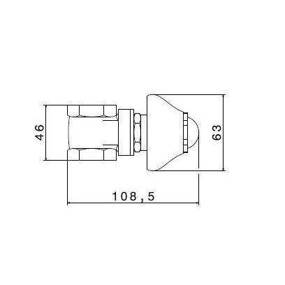 1573.61.020 RUBINETTO SARACINESCA CAPP.ø3/4"F ORO LUCIDO 2PZ NEWFORM-Archigo.it