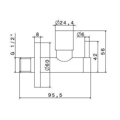 15937.21.018 X-TREND RUBINETTO ARRESTO ø1/2" CROMO 2PZ NEWFORM-Archigo.it