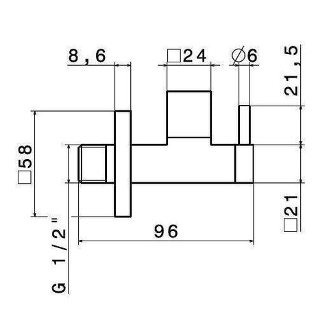 17853.31.028 RUBINETTO ARRESTO SOTTOLAVABO ø1/2" CROMO SPAZZOLATO 2PZ NEWFORM-Archigo.it