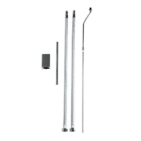 19786.02.014 SET FIX PROLUNGA FORMA DA 110mm BIANCO OPACO/CROMO NEWFORM-Archigo.it