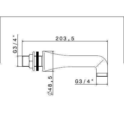 199.61.020 COLONNETTA SOPRA BORDO VASCA ORO LUCIDO 2PZ NEWFORM-Archigo.it