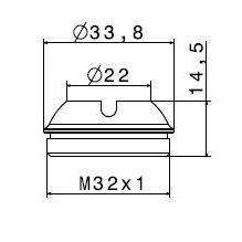 20002.21.018 MINI-X GHIERA FISSAGGIO CARTUCCIA CROMO NEWFORM-Archigo.it